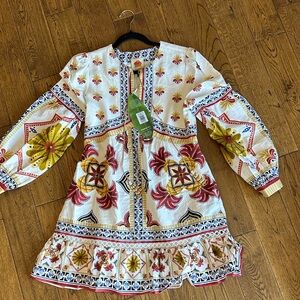 Farm Rio Mary’s Tile nwt mini dress medium